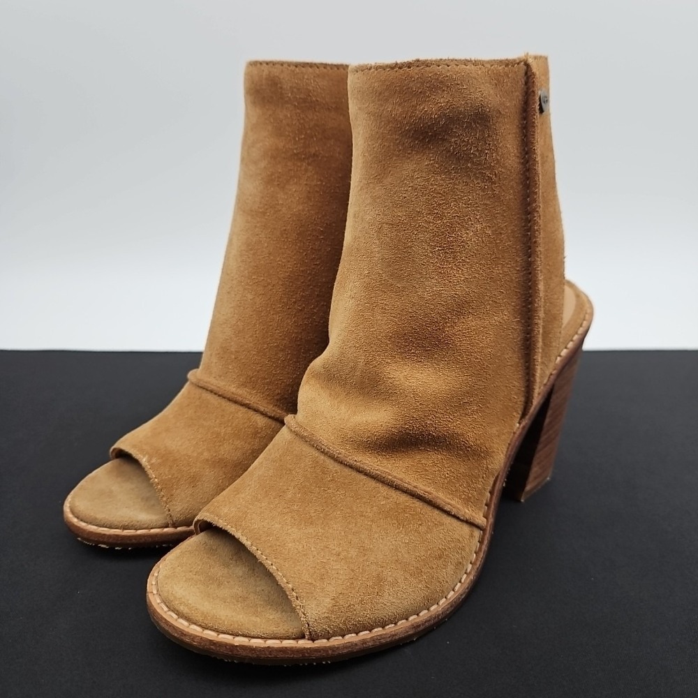 UGG Valencia Peep Toe Heeled Ankle Boots Booties Women's Size 7 New